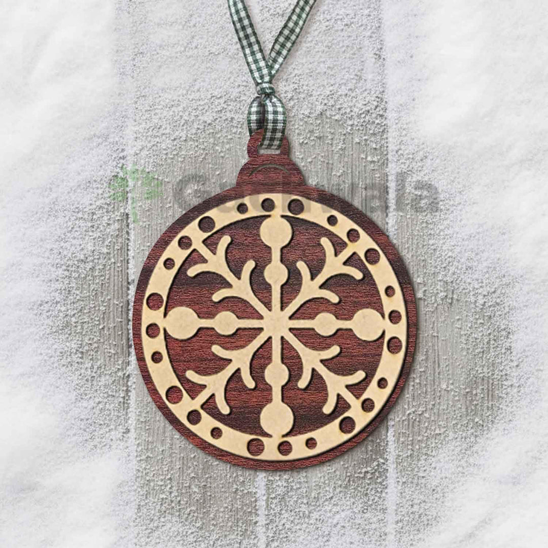 Set of 15 Premium Wooden Christmas Hanging Ornaments – Set of Decorative Xmas Tree Baubles with Laser Cut Designs | Reusable Festive Hanging Décor for Home, Office, Party (Raw)