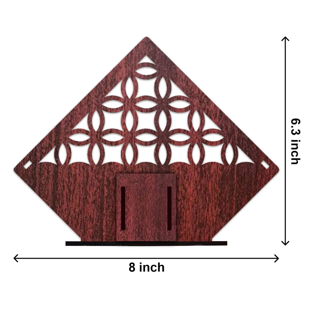 Wooden Tissue Paper Holder for Table – Compact Napkin Organizer for Dining Table, Kitchen Counters &amp; Office Use | Stylish Tissue Holder with Minimal Design