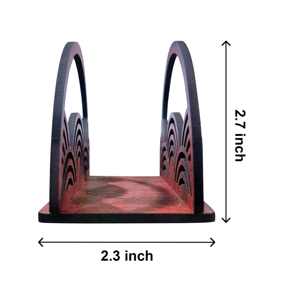 Wooden Napkin Holder – Compact Tissue Holder for Dining Table, Kitchen &amp; Office | Natural Wood Tissue Stand Organizer (2.7 x 5 x 2.3 Inch Approx)