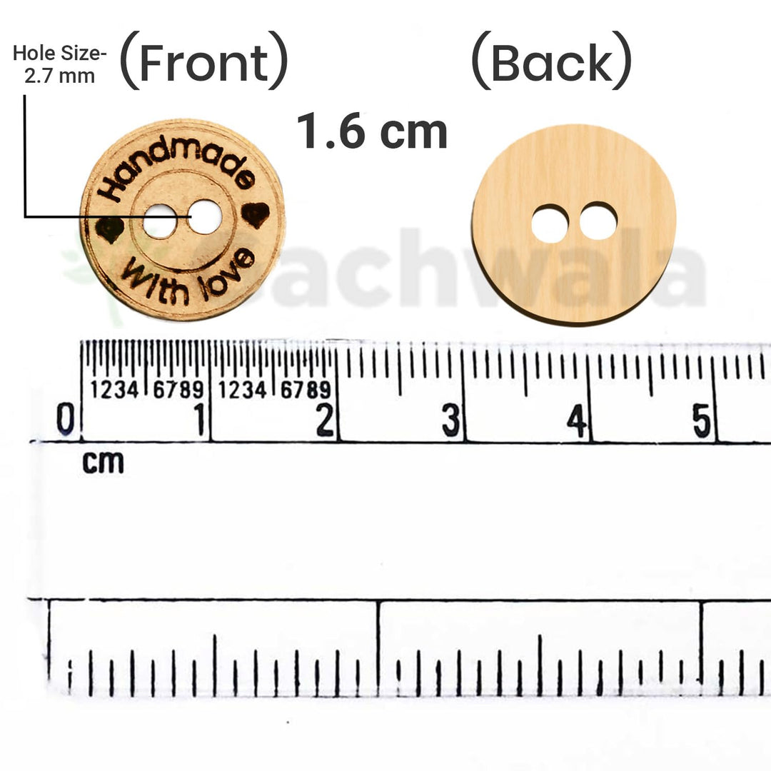 50 Pieces Wooden Buttons for Clothes | Natural Round Wooden Shirt Buttons for Men &amp; Women | Ideal for Kurtas, Kurtis, Sewing, Crafts &amp; Embroidery (Design 9)