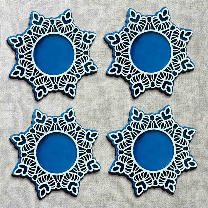 Wooden Floral Tea Light Candle Holders &amp; Diya Stands | Decorative Candle Holders for Diwali, Christmas &amp; Festive Home Decor