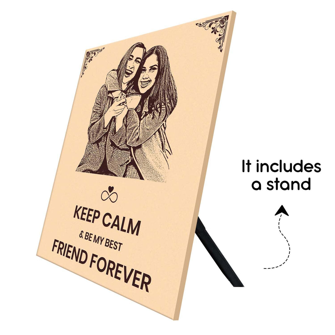 Personalized Wooden Engraved Photo Frame | Customized Photo Frame Gift for Best Friend | Unique Wooden Frame for Memorable Moments