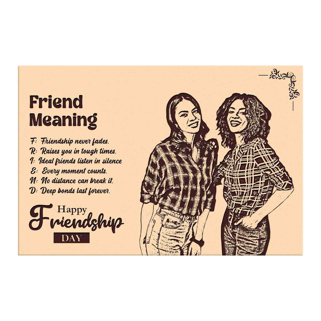 Personalized Wooden Engraved Photo Frame | Customized Photo Frame Gift for Best Friend | Unique Wooden Frame for Memorable Moments