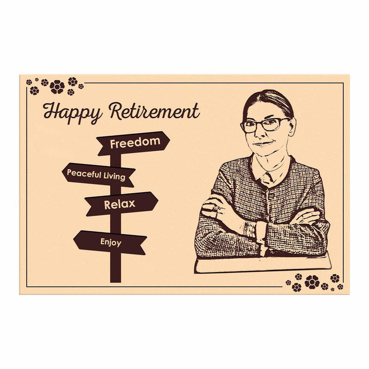 Personalized Wooden Photo Frame | Custom Engraved Memory Frame | Retirement Keepsake Gift for Mother, Boss, Teacher | Farewell Present | Unique Wooden Picture Frame