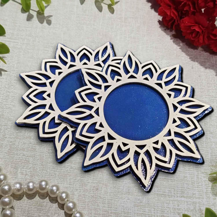 Wooden Floral Tea Light Candle Holders &amp; Diya Stands | Decorative Candle Holders for Diwali, Christmas &amp; Festive Home Decor