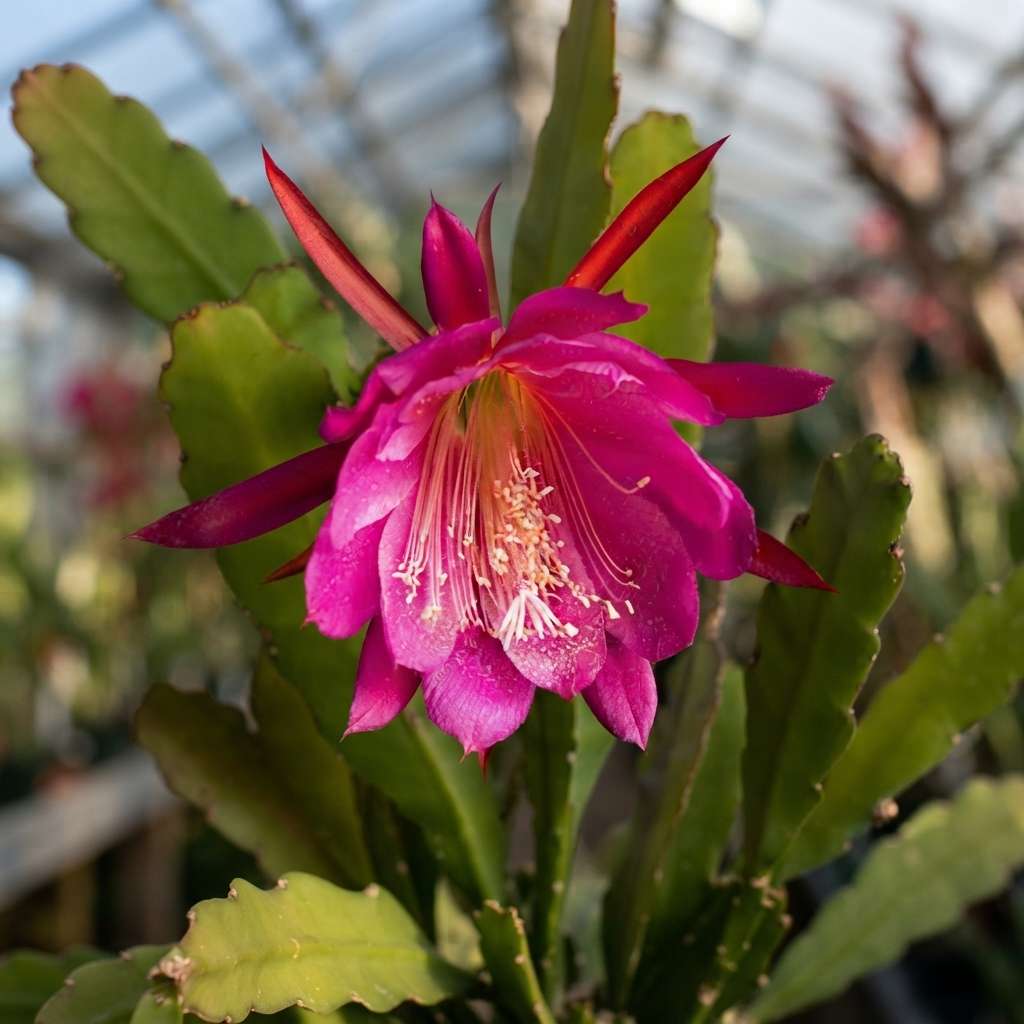 Jungle Cactus Orchid Plants | Epiphyllum Pink Cactus | 1 Healthy Live Plant with Pot