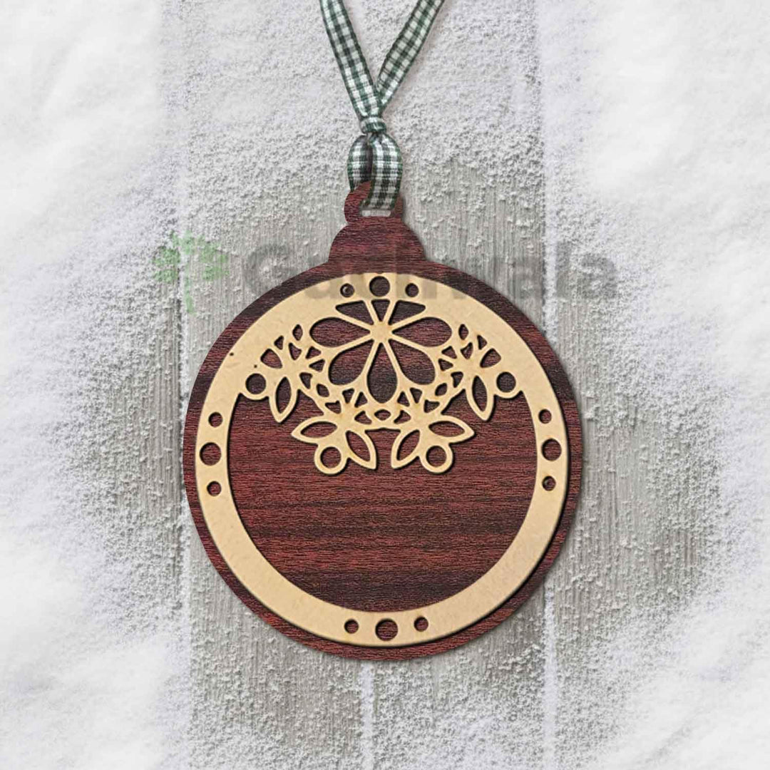 Set of 15 Premium Wooden Christmas Hanging Ornaments – Set of Decorative Xmas Tree Baubles with Laser Cut Designs | Reusable Festive Hanging Décor for Home, Office, Party (Raw)