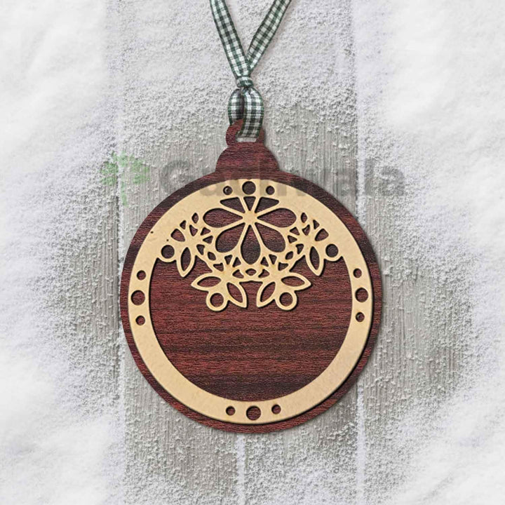 Set of 15 Premium Wooden Christmas Hanging Ornaments – Set of Decorative Xmas Tree Baubles with Laser Cut Designs | Reusable Festive Hanging Décor for Home, Office, Party (Raw)