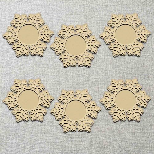 Snow Flex Raw Wooden Candle Holder | Snowflake Tealight Candle Holder | DIY Craft Tea Light Holder for Home Décor, Diwali, Christmas, Art Projects &amp; Festive Decoration