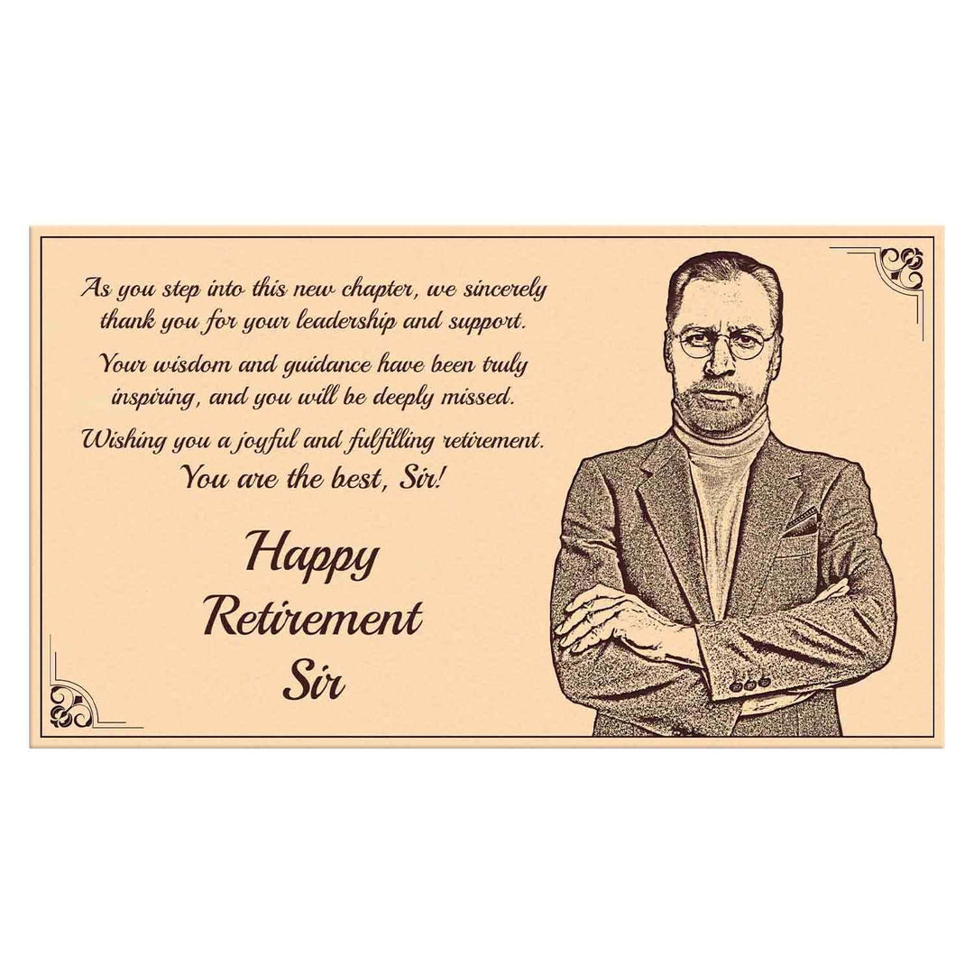 Customized Wooden Photo Frame – Engraved Retirement Gift for Father, Mother, Boss, or Teacher – Personalized Keepsake for Farewell, Appreciation, and Memory Display