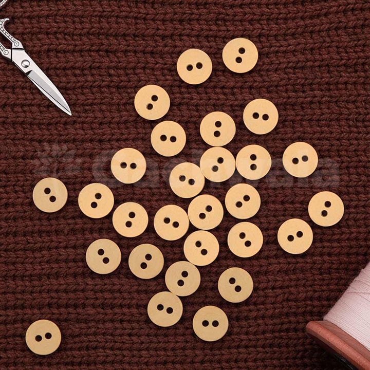 72 Pieces Natural Wooden Circle Buttons for Clothes – Circle 2-Hole Wooden Shirt Buttons for Men &amp; Women | Ideal for Kurtas, Kurtis, Sewing, Crafts, DIY &amp; Embroidery (2 Holes -10 mm)