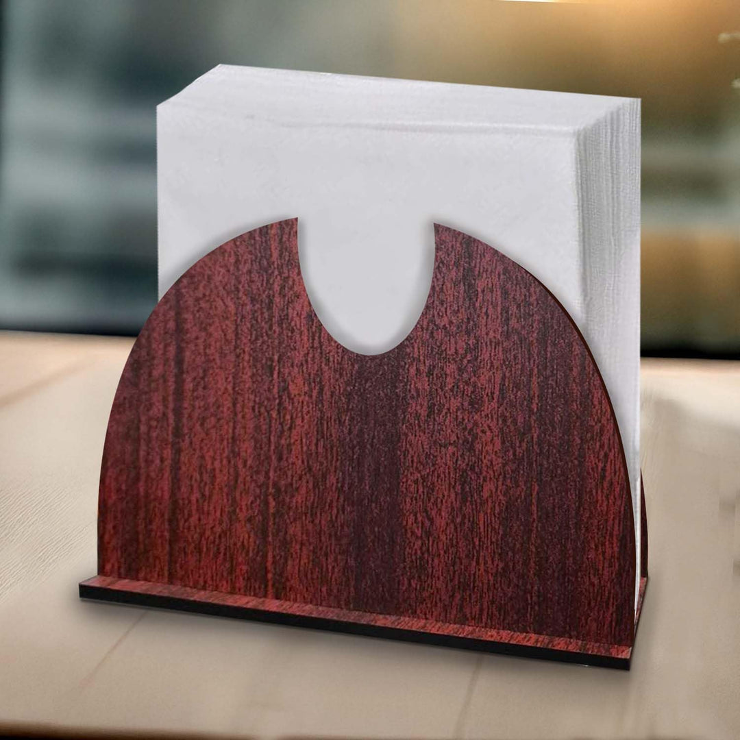 Wooden Tissue Paper Holder – Elegant Napkin Holder for Tabletop Use | Compact Tissue Stand for Kitchen, Dining &amp; Coffee Tables | Rustic Tissue Organizer for Home &amp; Office Decor