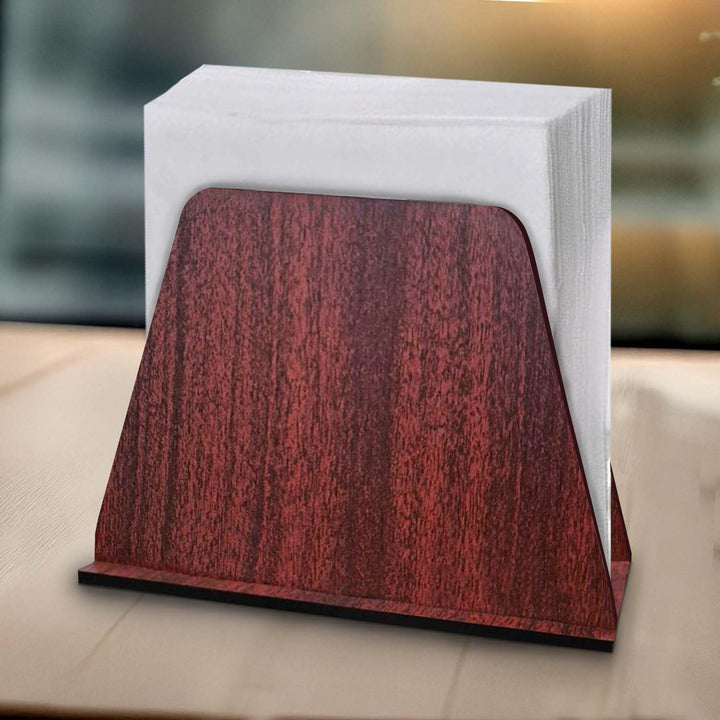 Wooden Tissue Dispenser – Minimalist Napkin Stand for Dining Table &amp; Office Desk | Sleek Open-Frame Design with Sturdy Wood Build (Approx Size: 6 x 4.5 x 2 Inch)