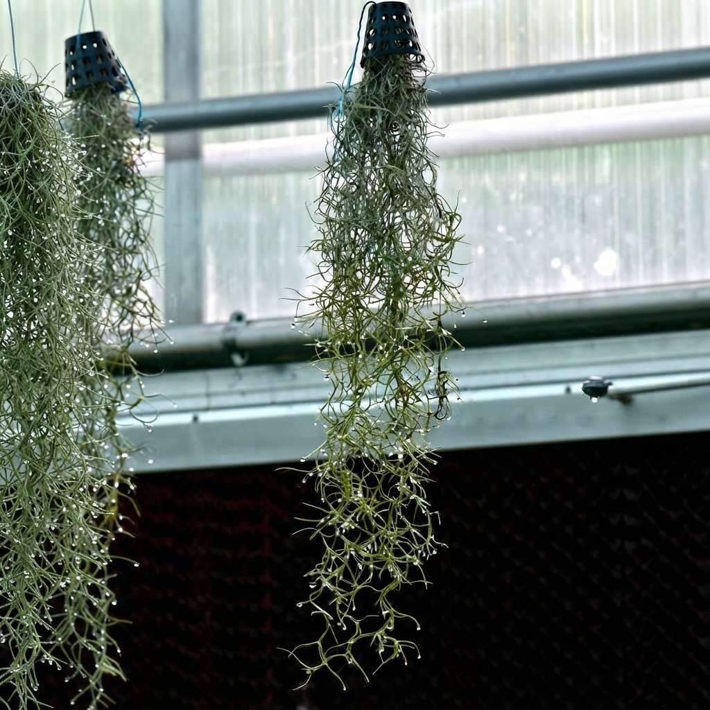 Air Plant Spanish Moss (Tillandsia usneoides) Live Plant with Hanging Loop and Small Net