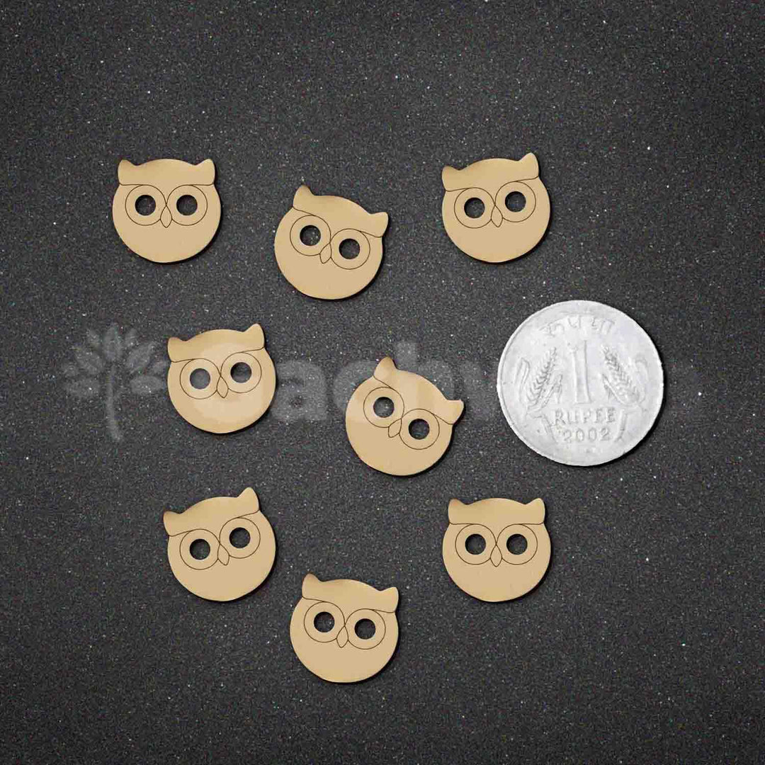 50 Pieces Natural Wooden Buttons for Clothes | Eco-Friendly Sewing Buttons for Shirts, Kurtas, Kurtis, Crafts &amp; DIY Projects (WiseOwl-2-Hole-Btn-50)