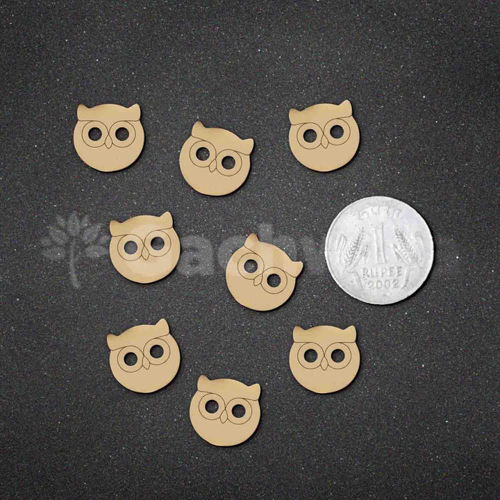 50 Pieces Natural Wooden Buttons for Clothes | Eco-Friendly Sewing Buttons for Shirts, Kurtas, Kurtis, Crafts &amp; DIY Projects (WiseOwl-2-Hole-Btn-50)