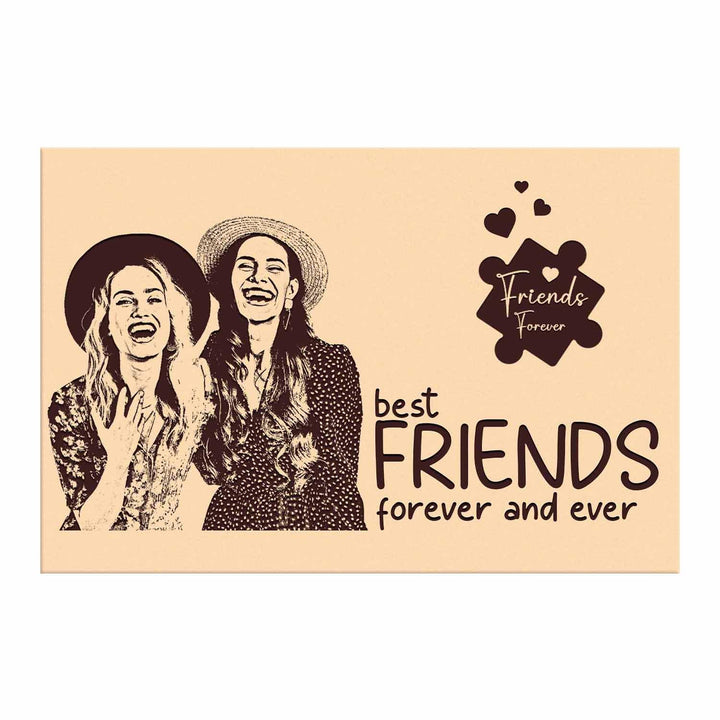 Personalized Engraved Wooden Photo Frame | Customized Photo Frame Gift for Best Friend | Unique Wooden Frame Keepsake