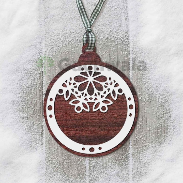 Set of 15 Premium Wooden Christmas Hanging Ornaments – Set of Decorative Xmas Tree Baubles with Laser Cut Designs | Reusable Festive Hanging Décor for Home, Office, Party (White)