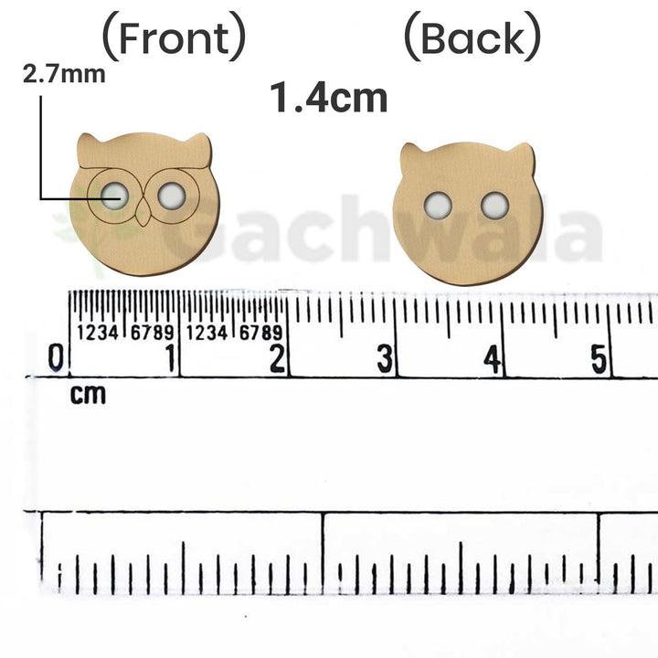 50 Pieces Natural Wooden Buttons for Clothes | Eco-Friendly Sewing Buttons for Shirts, Kurtas, Kurtis, Crafts &amp; DIY Projects (WiseOwl-2-Hole-Btn-50)