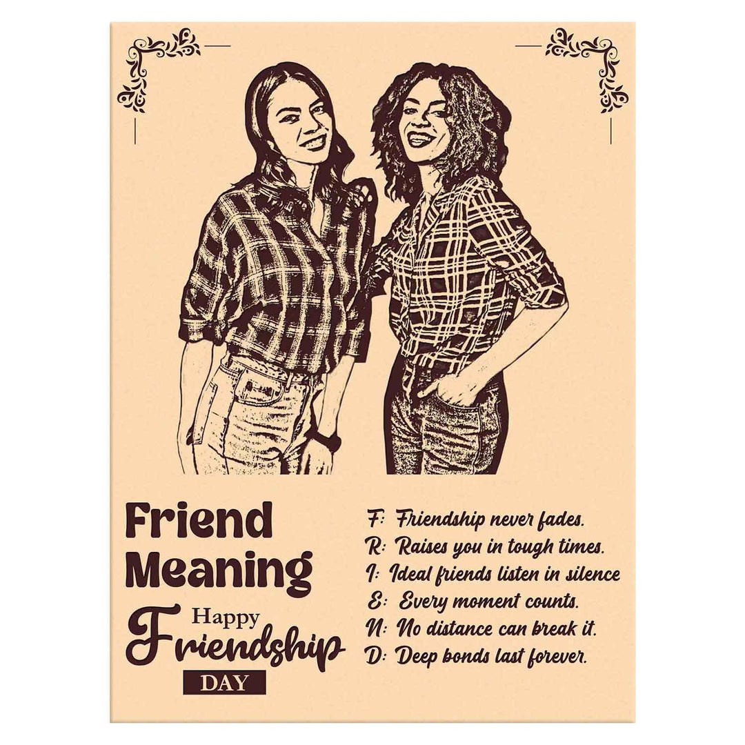 Personalized Wooden Engraved Photo Frame | Customized Photo Frame Gift for Best Friend | Unique Wooden Frame for Memorable Moments