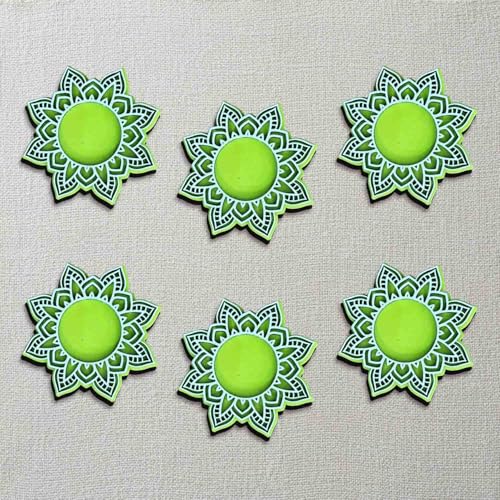 Wooden Floral Tea Light Candle Holders &amp; Diya Stands | Decorative Candle Holders for Diwali, Christmas &amp; Festive Home Decor