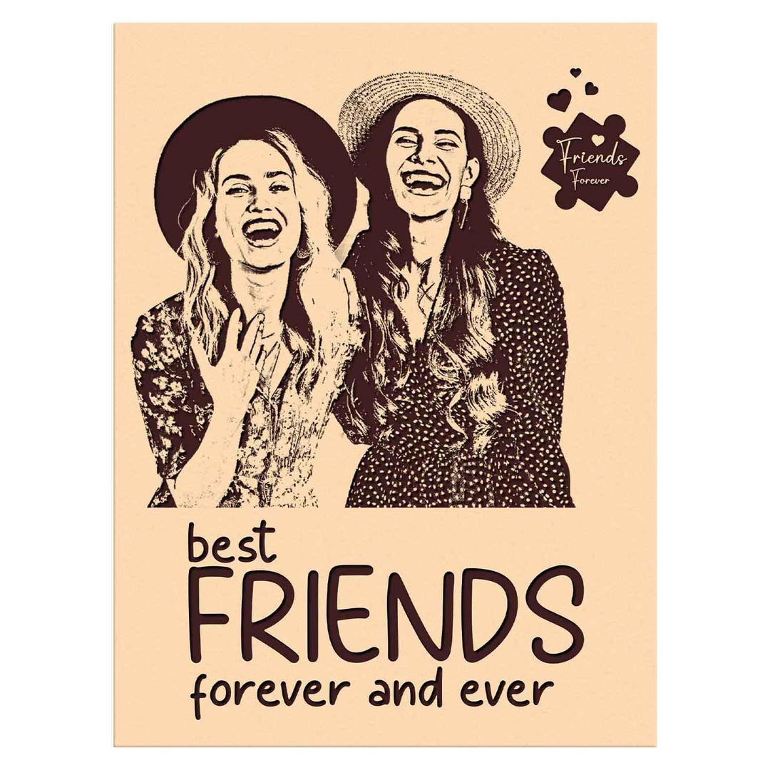 Personalized Engraved Wooden Photo Frame | Customized Photo Frame Gift for Best Friend | Unique Wooden Frame Keepsake