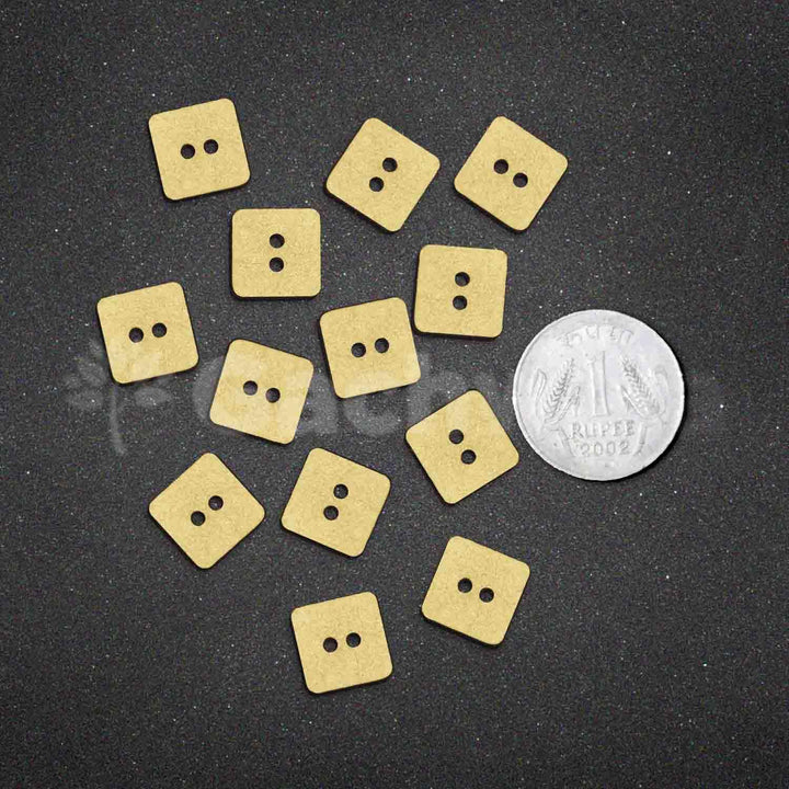 50 Pieces Natural Wooden Buttons for Clothes | Eco-Friendly Sewing Buttons for Shirts, Kurtas, Kurtis, Crafts &amp; DIY Projects (SmartSquare-2-Hole-Btn-50)