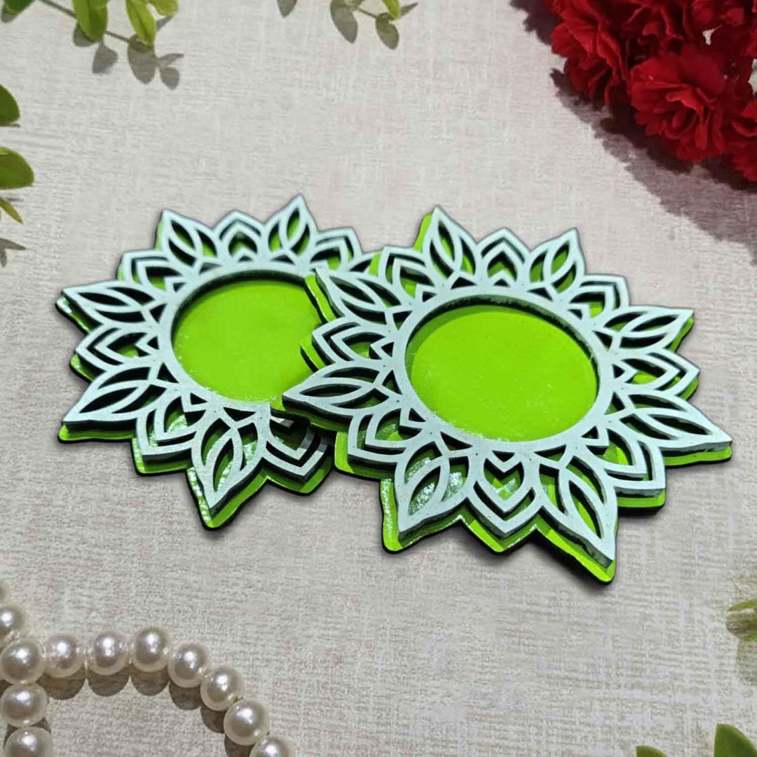 Wooden Floral Tea Light Candle Holders &amp; Diya Stands | Decorative Candle Holders for Diwali, Christmas &amp; Festive Home Decor