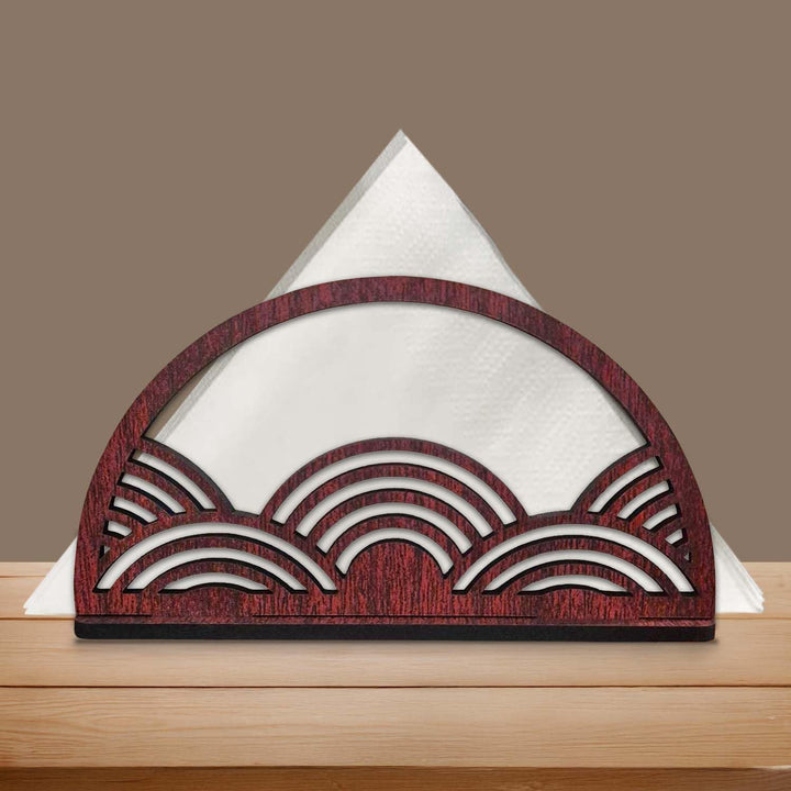 Wooden Napkin Holder – Compact Tissue Holder for Dining Table, Kitchen &amp; Office | Natural Wood Tissue Stand Organizer (2.7 x 5 x 2.3 Inch Approx)