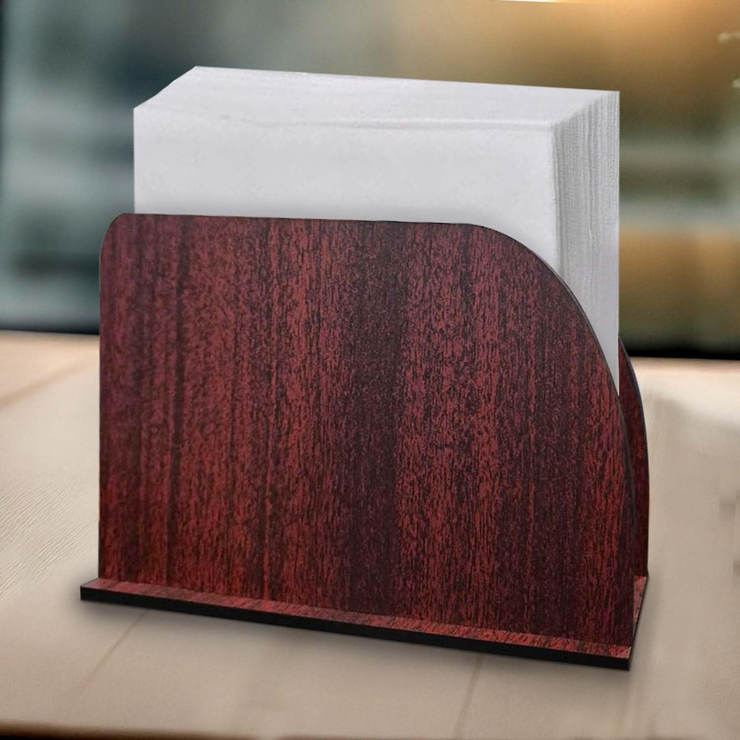 Wooden Tissue Organizer – Compact Napkin Holder for Dining Table, Kitchen Counters &amp; Workspaces | Durable Wood Stand for Everyday Use (Approx Size: 5.5 x 4 x 2.3 Inch)