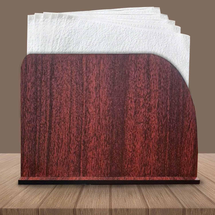Wooden Tissue Organizer – Compact Napkin Holder for Dining Table, Kitchen Counters &amp; Workspaces | Durable Wood Stand for Everyday Use (Approx Size: 5.5 x 4 x 2.3 Inch)
